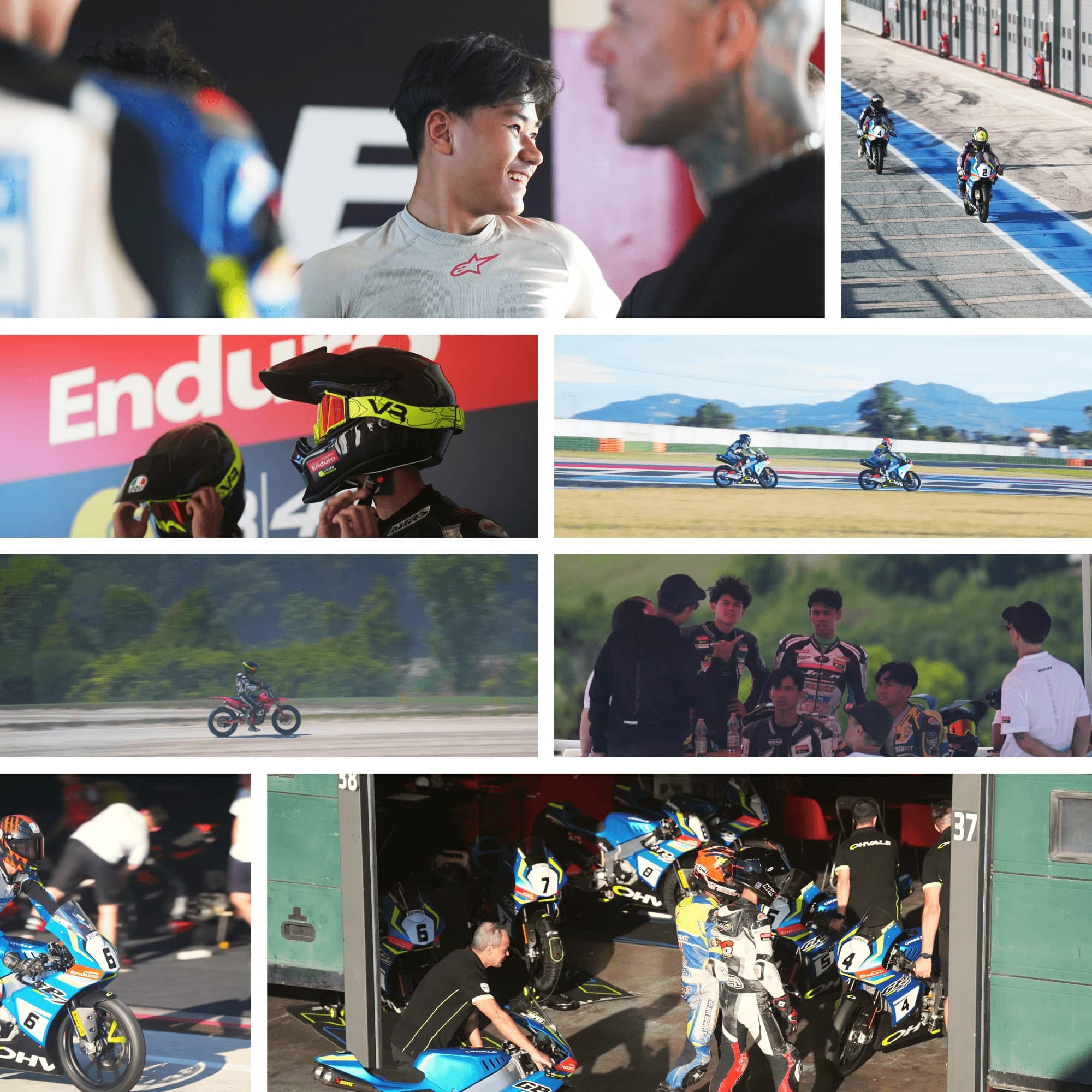 Stills from the VR46 Riders Academy Summer Camp
